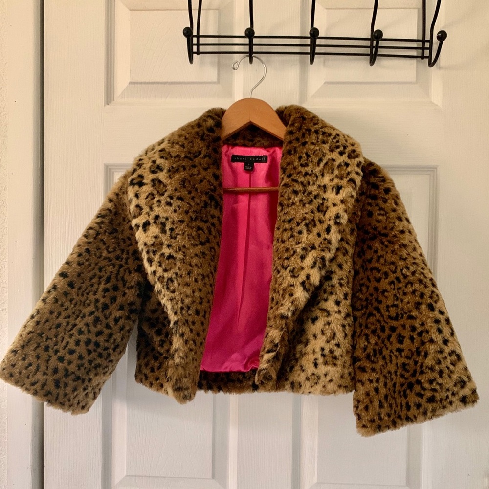 Vintage Sheri Bodell Leopard Fur Cropped Jacket
